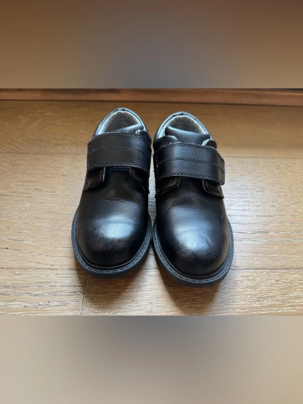 Kids Black Leather Dress Shoes Uniform Shoes